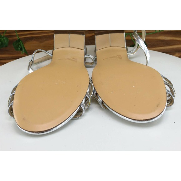 I. Miller Sz 9 M Silver Ankle Strap Synthetic Women Sandals 2264135 - Picture 7 of 7